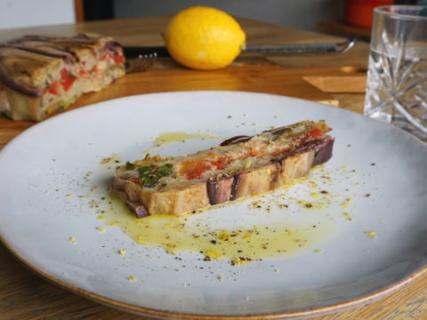 vegan terrine van aubergine