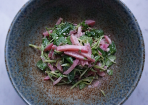 Biet waterkers miso salade