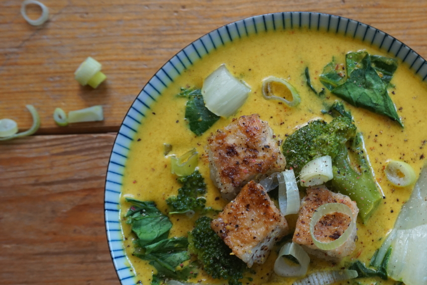 Gele Thaise curry vegan
