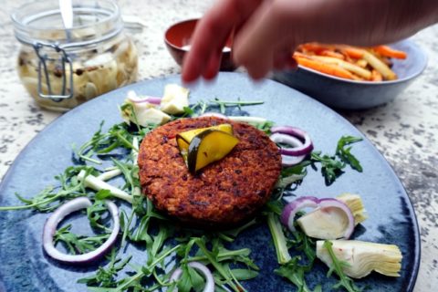 recept vegan kidneybonenburger