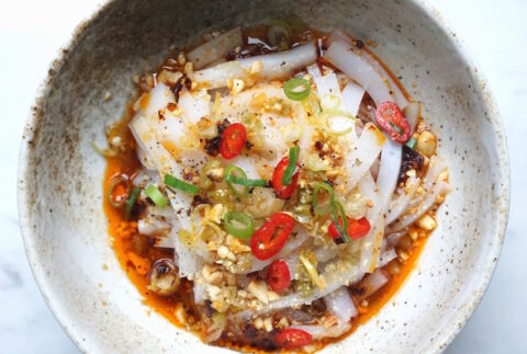 liangfen mungbonen noedels in saus