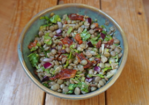 Groene linzensalade