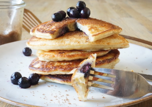 Vegan bosbessen pannenkoek