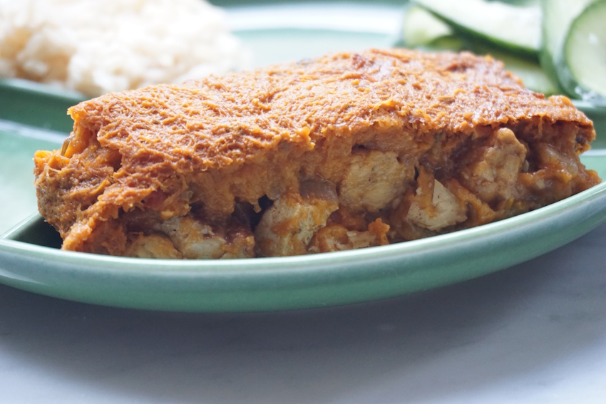 Vegan pom met tempeh en tofu