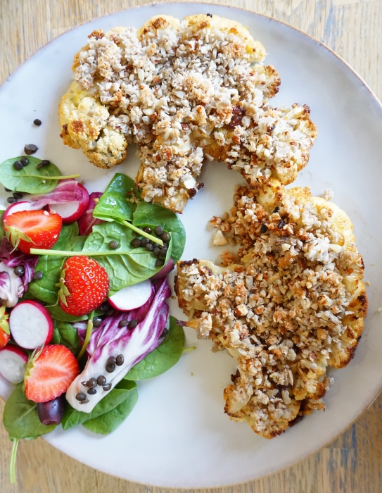 Bloemkool plakken uit de oven